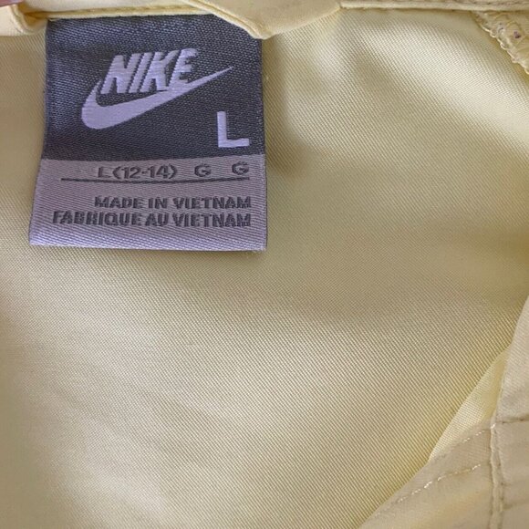 Nike Women’s Large Yellow Lightweight Windbreaker Full Zip Up Mock Neck - Picture 8 of 11